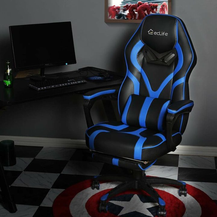 Blue-Ergonomic-Gaming-Chair