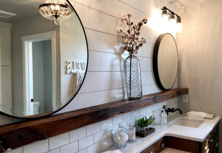 Wood-beam-farmhouse-bathroom-decor