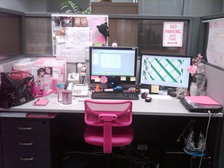 Cute-pink-cubicle-decor