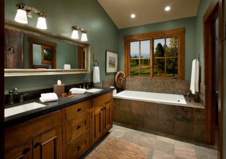 Example-of-a-mountain-style-brown-tile-and-slate-tile-drop-in-bathtub