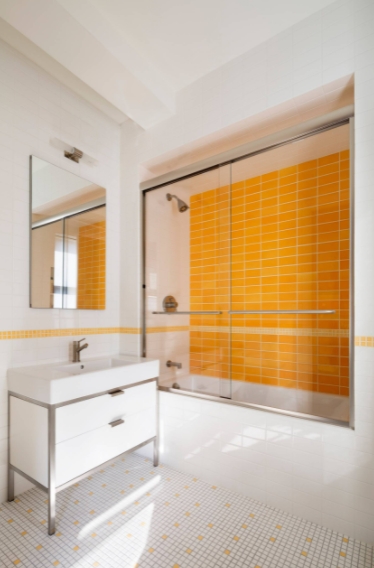 Orange-yellow-bathroom