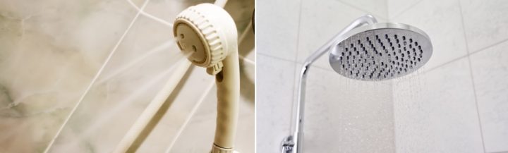 Plastic-VS-metal-shower-head