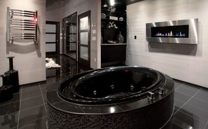 black-bathroom-Luxurious-finishes