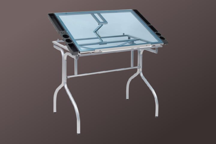 Folding-Modern-Glass-Top-Adjustable-Drafting-Table