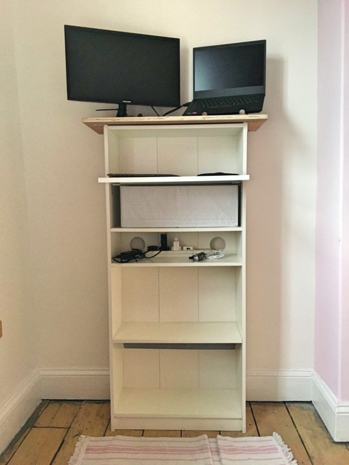 2-inexpensive-ways-to-turn-shelf-unit-to-a-standing-desk