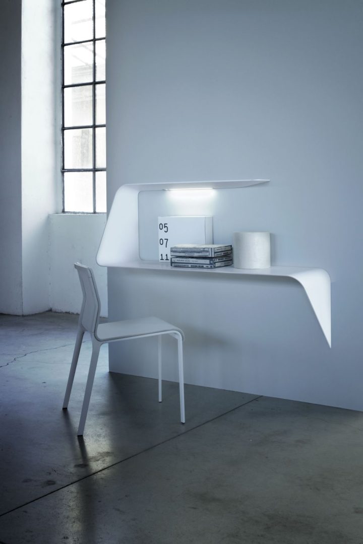 Contemporary-wall-desk-with-LED-light