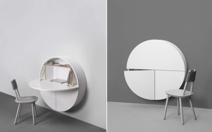 Round-wall-desk-with-storage