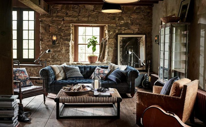 Rustic-home-interior-living-room-Ralph-Lauren