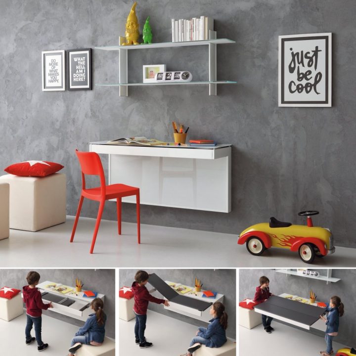 Wall-desk-expandable-table