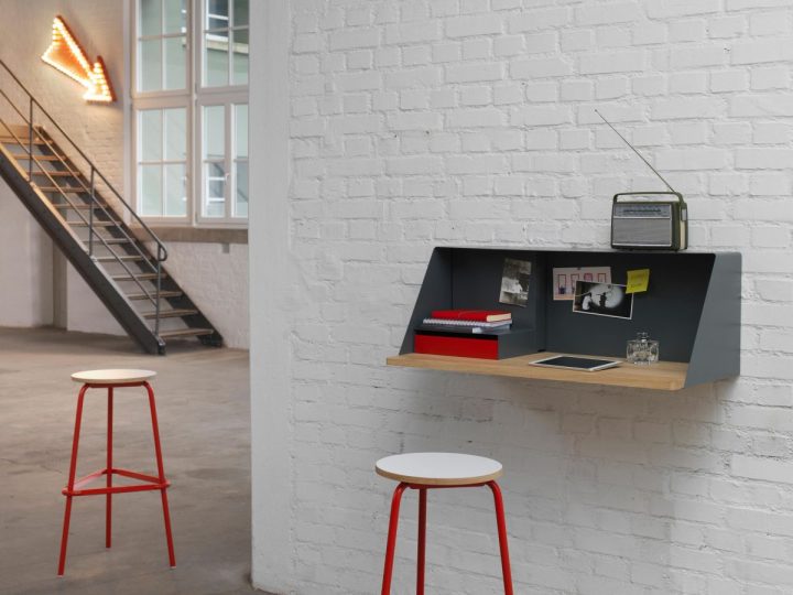 Wall-mounted-secretary-desk