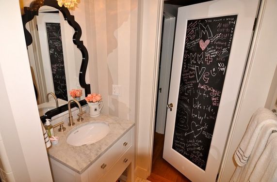 Chalk-paint-bathroom-door