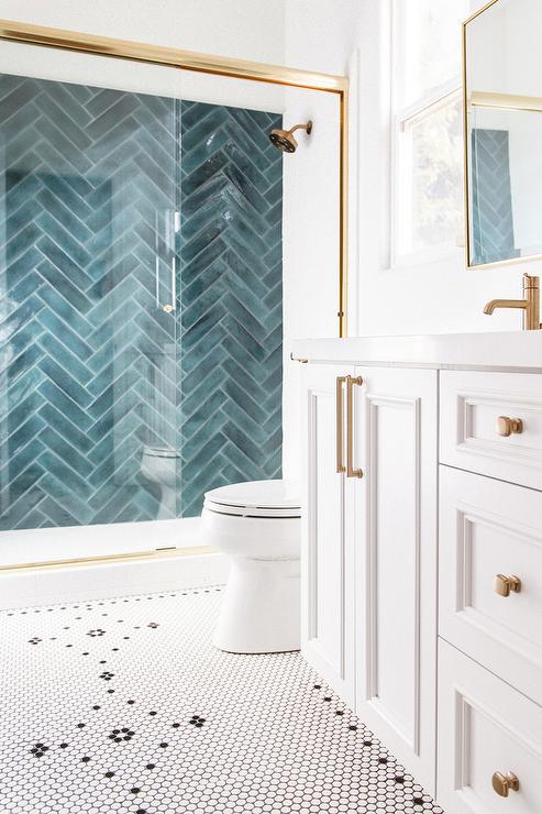 Blue-Herringbone-Subway-Tile