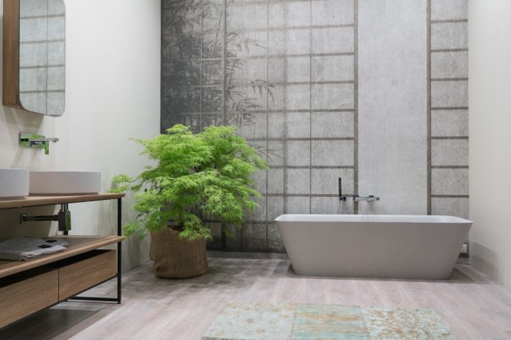 Place-a-green-plant-on-the-corner-of-your-bathroom