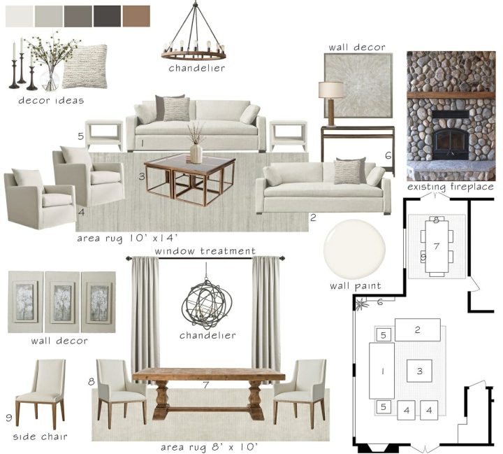 Mood-board-for-a-contemporary-rustic-living-and-dining-room