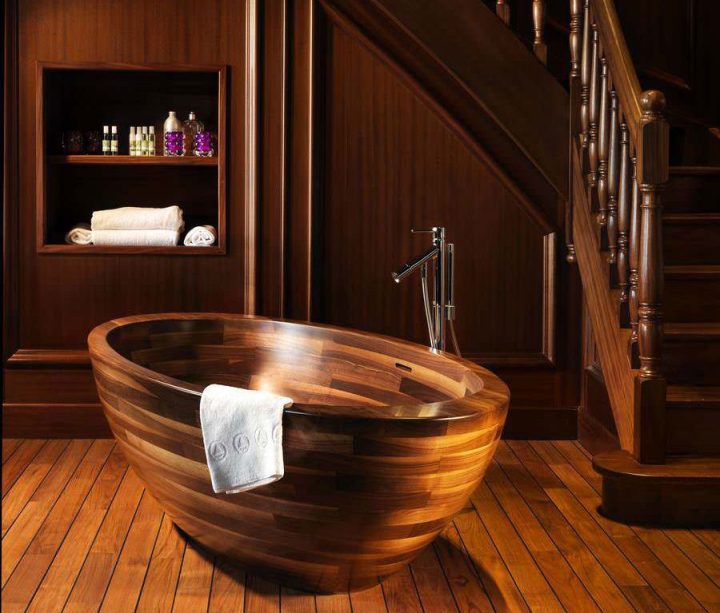 Wood-unique-bathtub-design