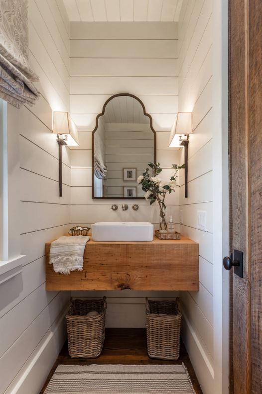 bathroom-with-shiplap-walls-solid-wood-sink-base