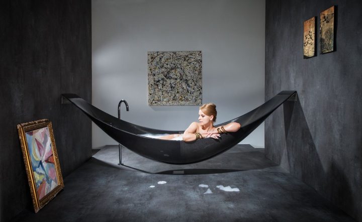 Hammock-shaped-bathtub-design