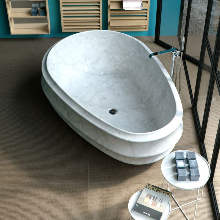 Marble-ovale-burlesque-bathtub