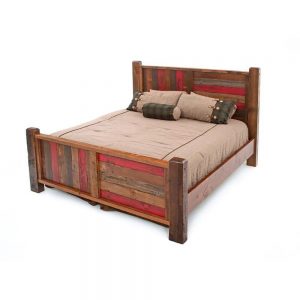 Multicolored Barn Wood Bed