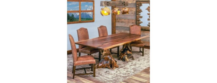 Different Ways to Use the Elk Lake Natural Wood Stump Base Dining Table