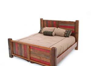 Multicolored Barn Wood Bed