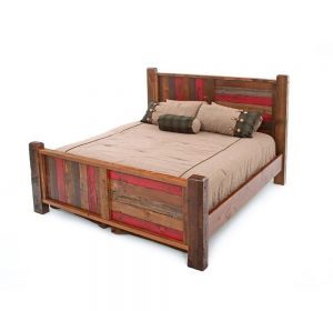 Multicolored Barn Wood Bed