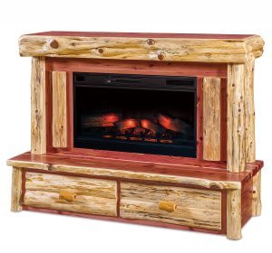 A Red Cedar Fireplace to Set the Mood